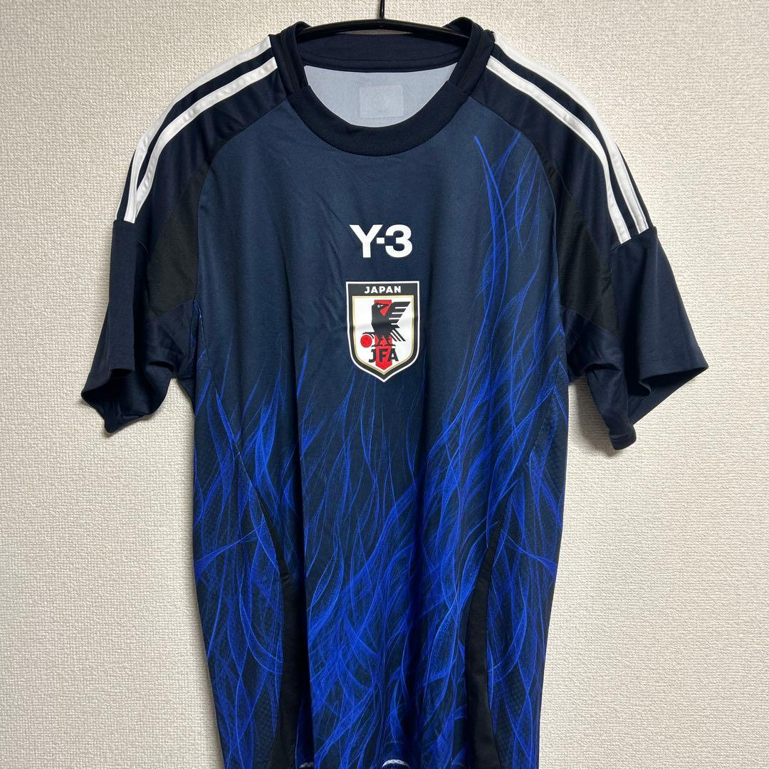 2024 Y-3 日本 サッカーシャツ 青い炎